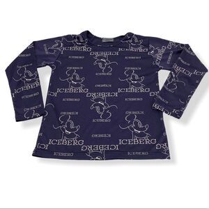 Iceberg vintage long sleeve Mickey Shirt. Has Holes